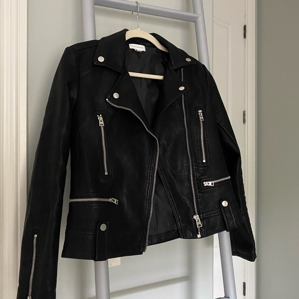 TopShop Faux Leather Jacket - US 4
